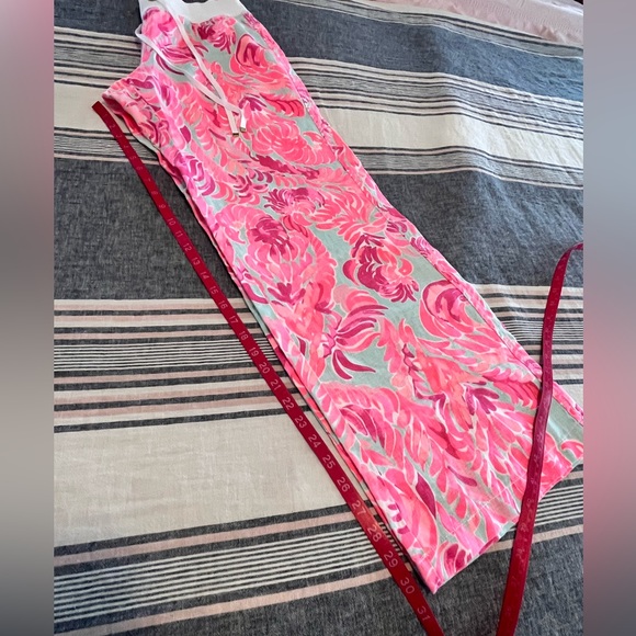 🦩 LILLY PULITZER | L | BEACH PANT | Luxurious LINEN!! | Flamingos 🦩 - Picture 12 of 16